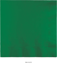 250/Case Bulk Emerald Green Dinner Napkins 3 Ply