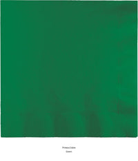 250/Case Bulk Emerald Green Dinner Napkins 3 Ply