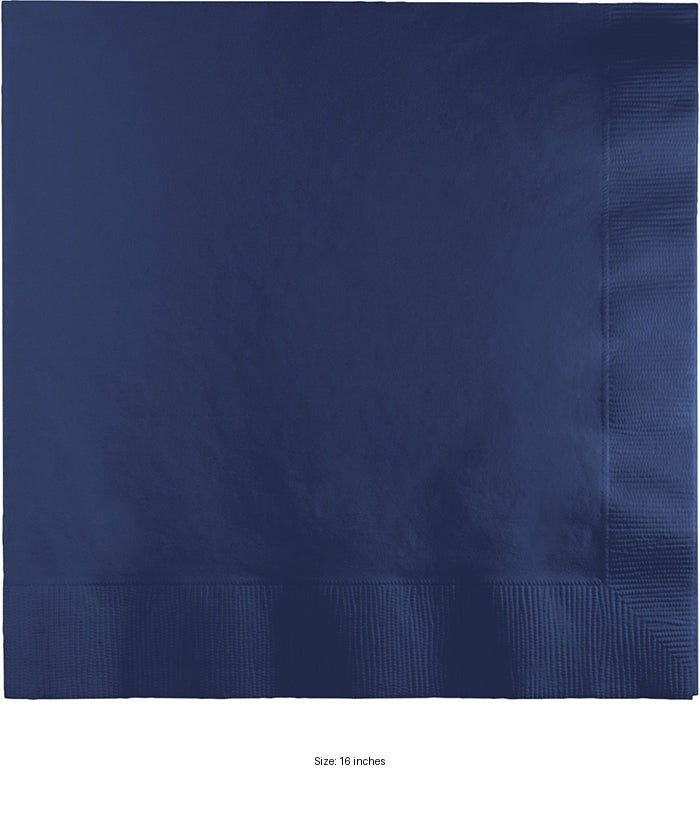 250/Case Bulk Navy Blue Dinner Napkins 3 Ply