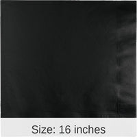 250/Case Bulk Black Velvet Dinner Napkins 3 Ply