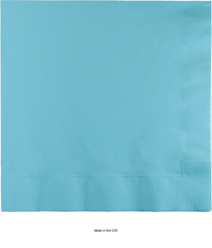 250/Case Bulk Pastel Blue Dinner Napkins 3 Ply