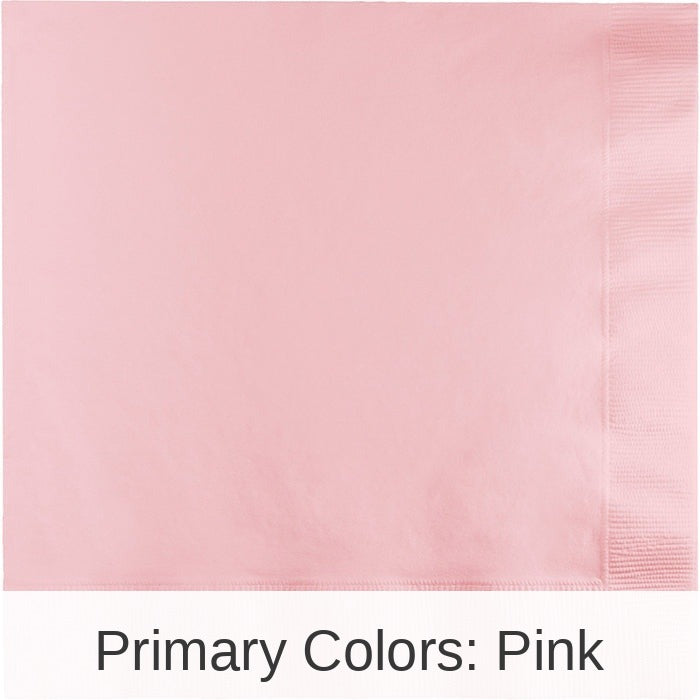 250/Case Bulk Classic Pink Dinner Napkins 3 Ply