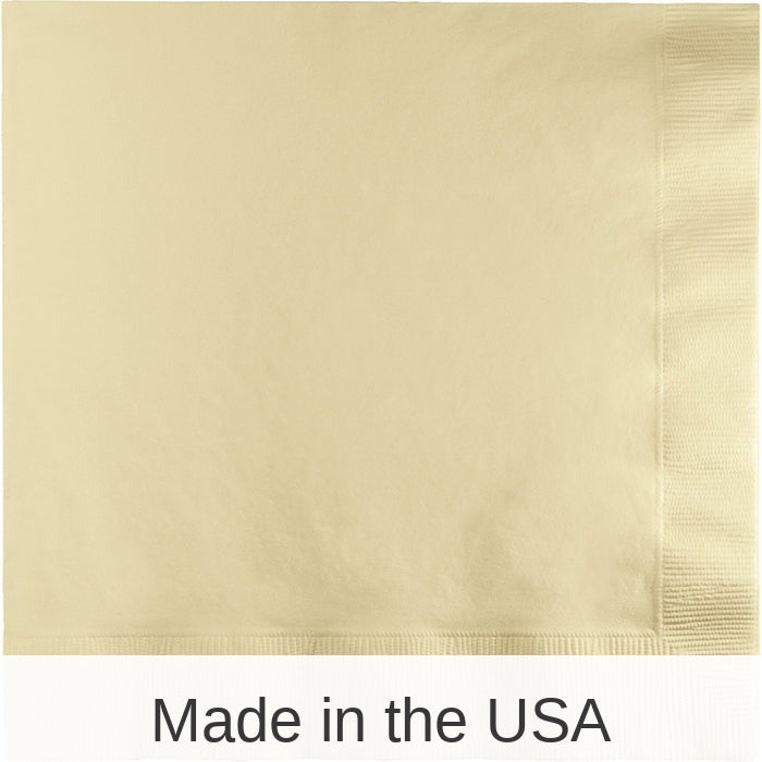 250/Case Bulk Ivory Dinner Napkins 3 Ply