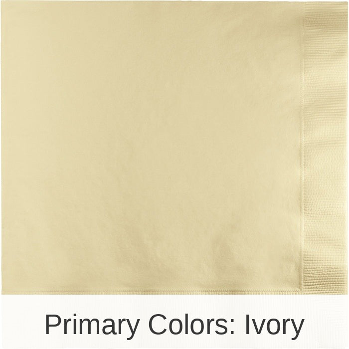 250/Case Bulk Ivory Dinner Napkins 3 Ply