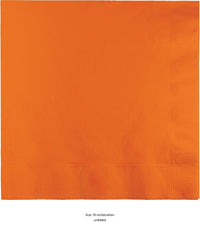 250/Case Bulk Sunkissed Orange Dinner Napkins 3 Ply