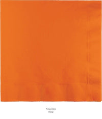 250/Case Bulk Sunkissed Orange Dinner Napkins 3 Ply