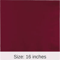 250/Case Bulk Burgundy Dinner Napkins 3 Ply