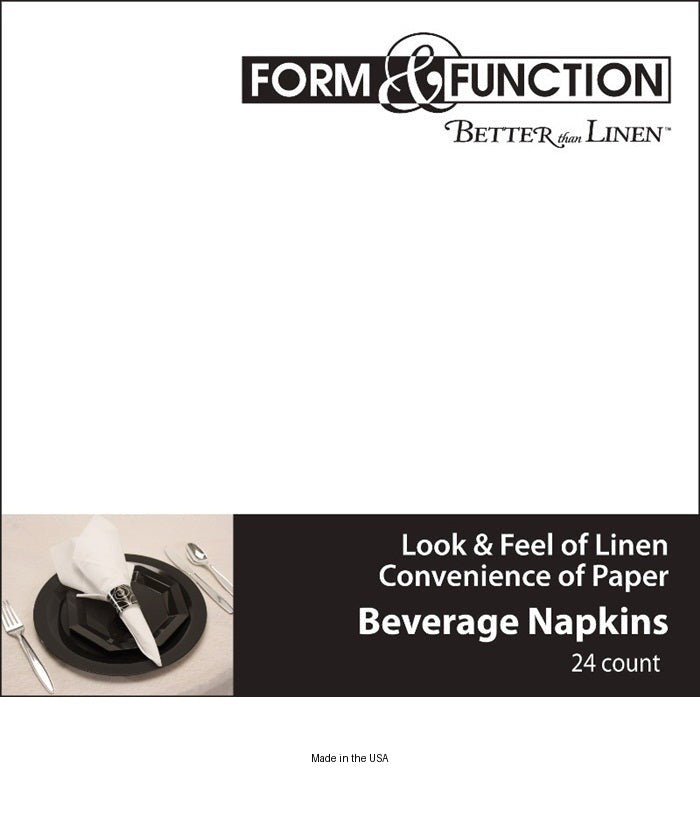 288/Case Bulk White Better than Linen Beverage Napkins