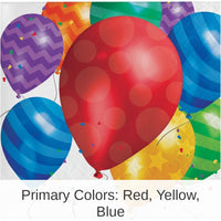 192/Case Bulk Balloon Blast Beverage Napkins