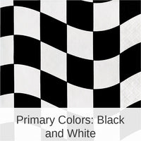 216/Case Bulk Black and White Check Luncheon Napkins