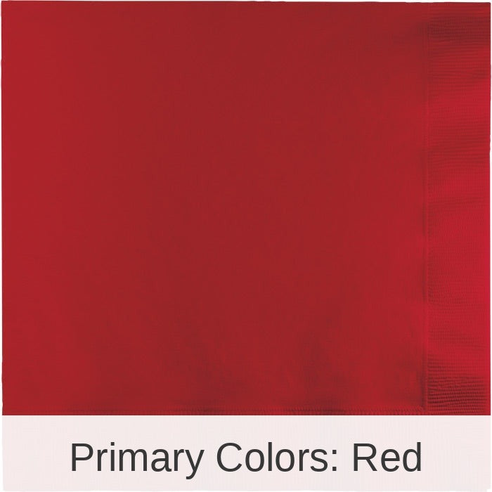 600/Case Bulk Classic Red 2 Ply Luncheon Napkins