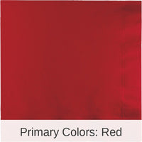 600/Case Bulk Classic Red 2 Ply Luncheon Napkins
