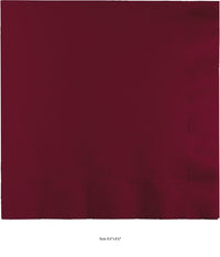600/Case Bulk Burgundy 2 Ply Luncheon Napkins