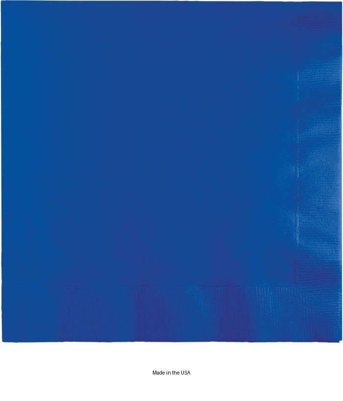 600/Case Bulk Cobalt Blue 2 ply Luncheon Napkins