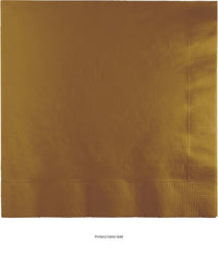 600/Case Bulk Glittering Gold 2 Ply Luncheon Napkins