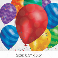 192/Case Bulk Balloon Blast Lunch Napkins