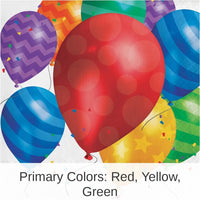 192/Case Bulk Balloon Blast Lunch Napkins