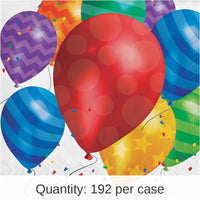 192/Case Bulk Balloon Blast Lunch Napkins