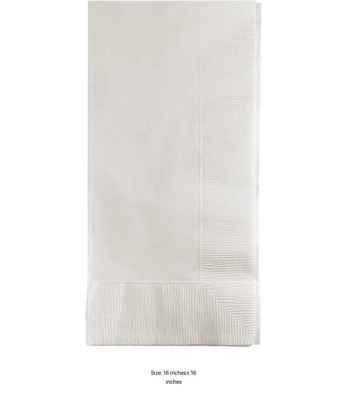 600/Case Bulk White 2 Ply Dinner Napkins