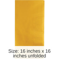 600/Case Bulk School Bus Yellow 2 Ply Dinner Napkins