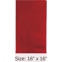 600/Case Bulk Classic Red 2 Ply Dinner Napkins