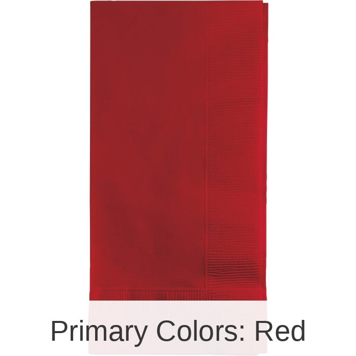 600/Case Bulk Classic Red 2 Ply Dinner Napkins