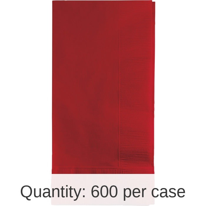 600/Case Bulk Classic Red 2 Ply Dinner Napkins