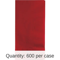 600/Case Bulk Classic Red 2 Ply Dinner Napkins