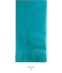600/Case Bulk Bermuda Blue 2 Ply Dinner Napkins