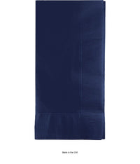 600/Case Bulk Navy 2 Ply Dinner Napkins