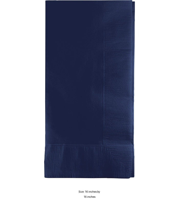 600/Case Bulk Navy 2 Ply Dinner Napkins