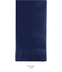 600/Case Bulk Navy 2 Ply Dinner Napkins