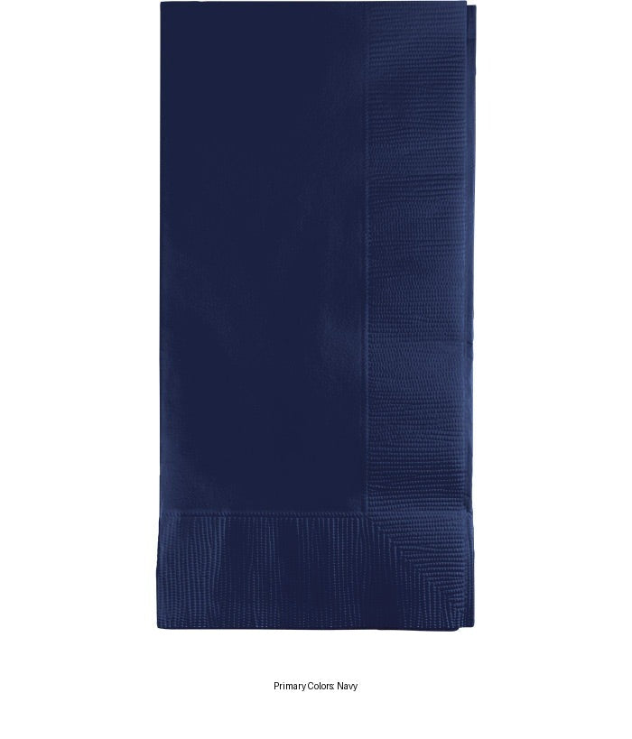 600/Case Bulk Navy 2 Ply Dinner Napkins