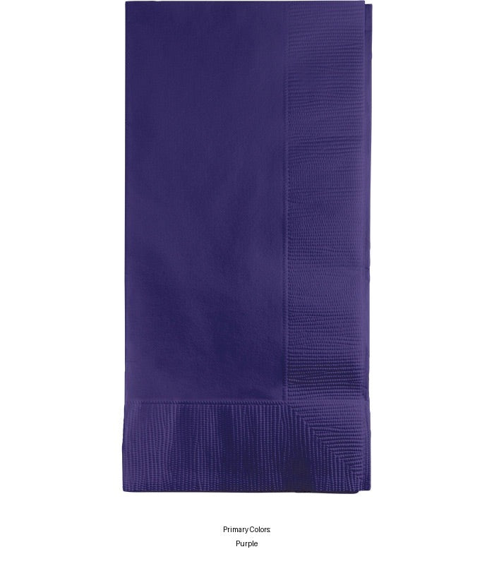 600/Case Bulk Purple 2 Ply Dinner Napkins