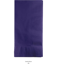 600/Case Bulk Purple 2 Ply Dinner Napkins