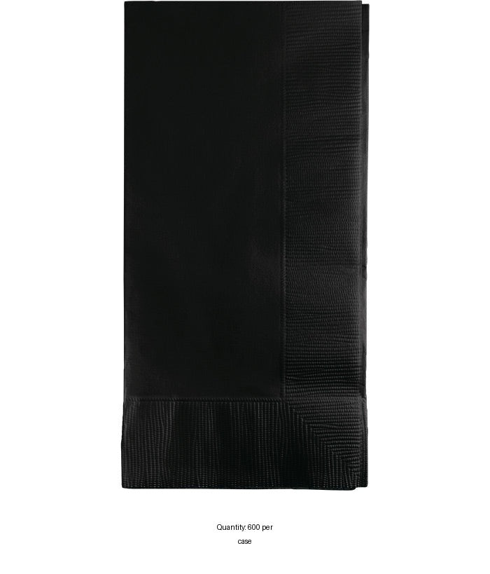 600/Case Bulk Black Velvet 2 Ply Dinner Napkins