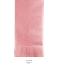 600/Case Bulk Classic Pink 2 Ply Dinner Napkins