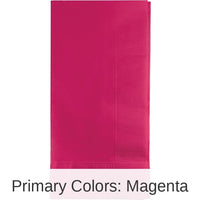 600/Case Bulk Hot Magenta 2 Ply Dinner Napkins