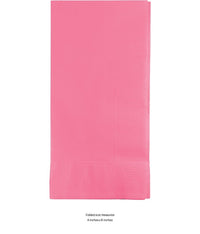 600/Case Bulk Candy Pink 2 Ply Dinner Napkins