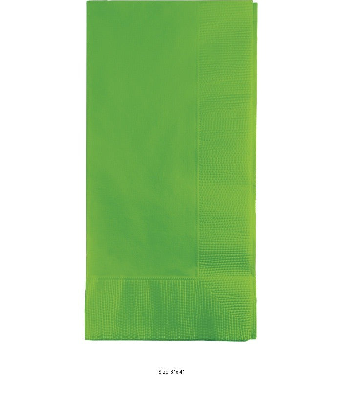 600/Case Bulk Fresh Lime 2 Ply Dinner Napkins