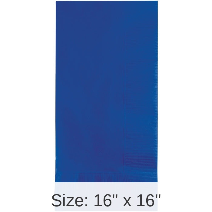 600/Case Bulk Cobalt Blue 2 ply Dinner Napkins