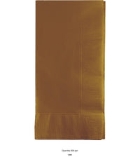 600/Case Bulk Glittering Gold 2 Ply Dinner Napkins