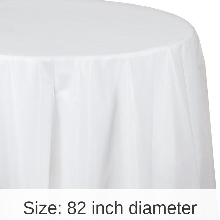 12/Case Bulk Clear Round Plastic 82 inch Table Covers