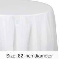 12/Case Bulk Clear Round Plastic 82 inch Table Covers