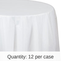 12/Case Bulk Clear Round Plastic 82 inch Table Covers