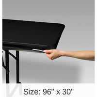 12/Case Bulk Black Stay Put Table Cover 30