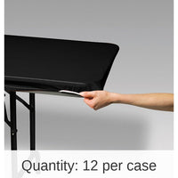 12/Case Bulk Black Stay Put Table Cover 30