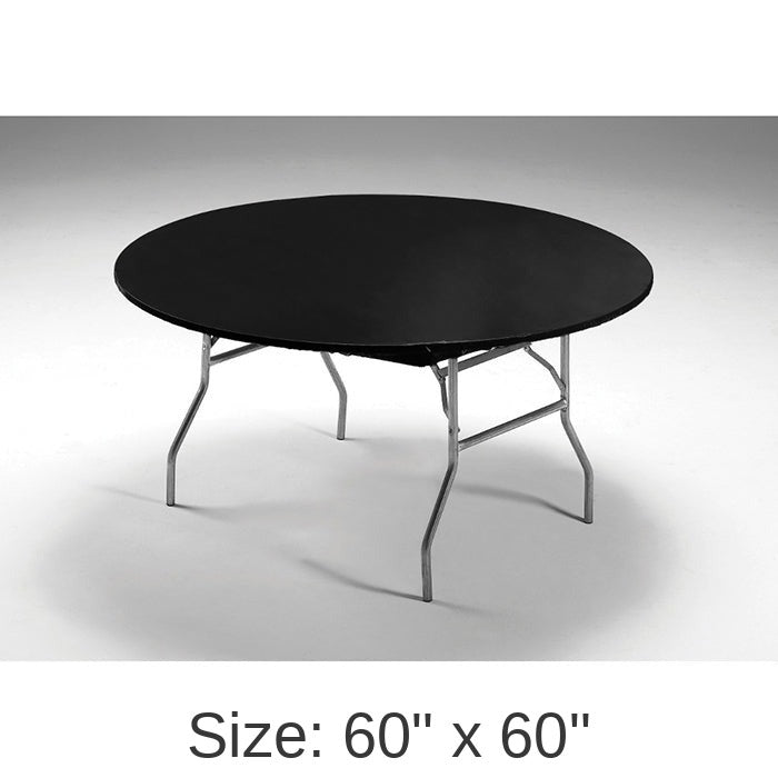 12/Case Bulk Black Stay Put Table Cover 60"