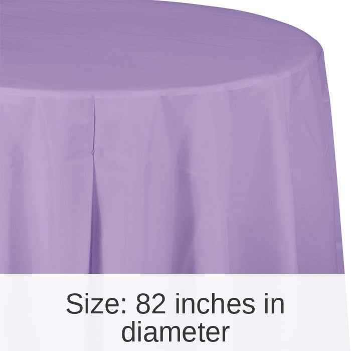12/Case Bulk Luscious Lavender Round Plastic 82 inch Table Covers
