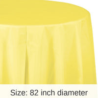 12/Case Bulk Mimosa Round Plastic 82 inch Table Covers